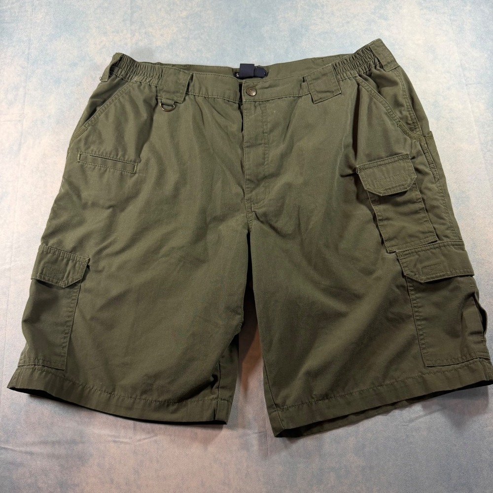 5.11 Tactical Cargo Shorts Mens 40 Green Excellent Ripstop Utility 3031